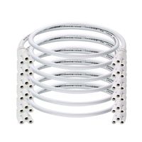 JESLED T5 T8 Extension Cords, 5ft Linkable Wire Cable Conenctor, 60" 3-Prong Extended Power Cable for Integrated LED Tube Light, Single LED Shop Garage Light Fixture, Under Cabinet Lights (Pack of 6)