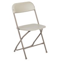 Flash Furniture Hercules Series 800-Pound Premium Plastic Folding Chair, Beige