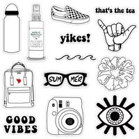 VSCO Vinyl Stickers Waterproof,Aesthetic,Trendy - VSCO Girl Essential Stuff for Water Bottles Stickers Suitable for Photo Sharing, Swimming,Outdoor