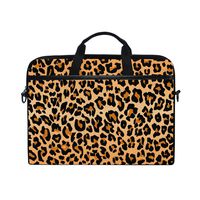 AGONA Orange Black Fur Print Skin Leopard Laptop Shoulder Messenger Bag 15 inch Case Sleeve for 14 Inch Laptop Case Laptop Briefcase Compatible Notebook MacBook Ultrabook Chromebook