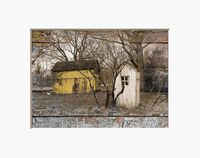 Vintage Outhouse Barn Country Farmhouse Bathroom Rustic Wall Art Home Decor Matted Photography Artwork Picture
