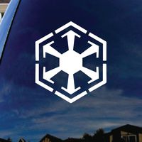 Old Republic Sith Empire Star Wars Logo - Viny 4" tall (color: WHITE) - decal laptop tablet skateboard car windows stickers