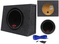 Alpine SWR-T12 12" 1800W Shallow Mount Subwoofer+Car/Truck Sub Enclosure Box