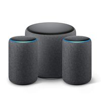 Echo Sub Bundle with 2 Echo (3rd Gen) Devices - Charcoal Fabric