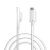 USB-C Charging Cable Compatible for Microsoft Surface Pro 7/6/5/4/3 Surface Laptop1/2, White Male Connect to, 45W 15V PD Charging Works with PD Power Supply-1.5 Meters (Cable Only)