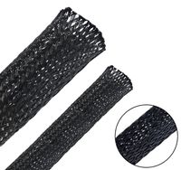 Besteek 50ft - 1/2 Inch & 1/4 Inch Nylon Expandable Braided Cable Sleeving, Braided Wire Sleeve, Cable Sheath Mesh Wire Loom