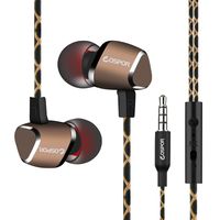 Wired Earphones,COSPOR Magnetic Earbuds Stereo Headphones with Microphone and for Smart Phones,PC,Tablet (Gold)