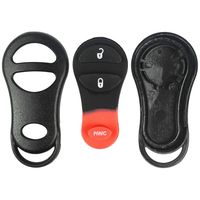 qualitykeylessplus Replacement Keyless Entry 3 Button Case and Pad for Chrysler FCC ID GQ43VT9T