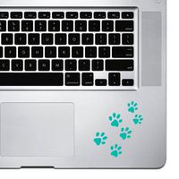 StickAny Palm Series Pawprints Sticker for MacBook Pro, Chromebook, and Laptops (Turquoise)