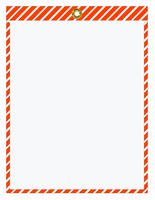 EnvyPak Striped Job Ticket Holders (Orange and White Stripes) -Pack of 30 - Top-Loading with Brass Eyelet. This Color Combination is commonly Used to Designate Traffic or Caution Warnings