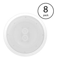 Pyle PWRC82 400W 8" 2 Way Indoor/Outdoor Waterproof Ceiling Speaker (8 Pack)