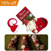 Newborn Baby Christmas Photography Props Christmas Costume Stocking Sleeping Bag & Xmas Santa Hat 2 PCS