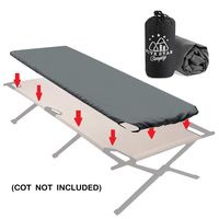 Fitted Cot Sheet for Camping Cots. Great Camping Accessory Bottom Sheet That Suits Most Army Cots, Military Cots, Travel Cots and Folding Cots. Keeps Your Sleep Pad Secure!