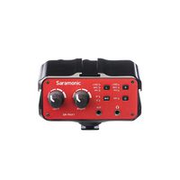 DSLR Preamp, Audio Mixer, Saramonic PAX1 2-Channel Microphone Adapter with Phantom Power, Dual XLR, 6.3mm, 3.5mm Inputs + 3.5mm Output for Canon Nikon Sony DSLR Cameras Pentax Panasonic Camcorders