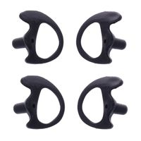 Cosmos® 2 Pairs Black Color Replacement Earmold Earbud for Two-Way Radio Coil Tube Audio Kits