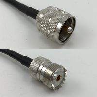 3 feet RFC195 KSR195 PL259 UHF Male to SO239 UHF Female Pigtail Jumper RF coaxial cable 50ohm Quick USA Shipping