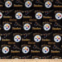 Traditions NFL Cotton Broadcloth Pittsburgh Steelers Retro Multi, Fabric by the Yard