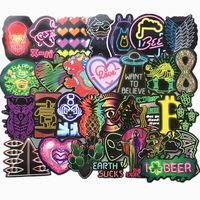 75-Pcs PVC Stickers Vinyl Graffiti Neon Laptop Car Decals Waterproof Sunlight-Proof Durable for Cars Motorbikes Luggage Skateboard Decor
