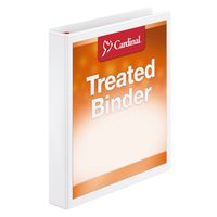 Cardinal Treated Binder ClearVue Locking Slant-D, 1 Inch, White (32100)