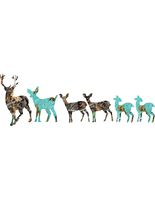 Deer Camo/Teal Camo Buck Doe family decal/Sticker