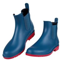 Women's Ankel Rain Boots Waterproof Slip On Chelsea Booties Teal 42