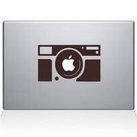 The Decal Guru Rectangular Camera Decal Vinyl Sticker, 15" MacBook Pro (2016 & Newer Models), Brown (2306-MAC-15X-BRO)