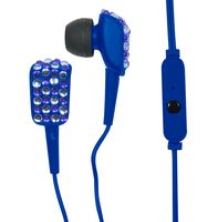 Craig Electronics CHP4831-BL Bling Ear Buds with Microphone, Blue
