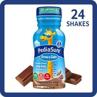 PediaSure Grow & Gain Kids' Nutritional Shake, with Protein, DHA, and Vitamins & Minerals, Chocolate, 8 fl oz, 24-Count