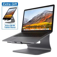 Bestand Laptop Stand - Aluminum Cooling Computer Stand & Cell Phone Stand for Apple MacBook Air, MacBook Pro, All Notebooks, Grey (Patented)