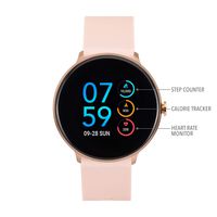 iTouch Sport Digital Smartwatch and Pedometer - Solid Silicone Strap (Blush)