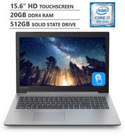2019 Newest Lenovo Ideapad 330 15.6" HD LED-Backlit Touchscreen Laptop, Intel Core i7-8550U Processor up to 4GHz, 20GB RAM, 512GB Solid State Drive, HDMI, Wireless-AC, Bluetooth 4.1, Windows 10, Grey