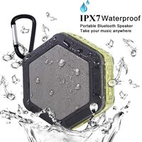GANSS IPX7 Waterproof Shower Speaker,Portable Speaker with Micro SD Card Slot, Built-in Mic,Enhanced Bass, Works with iPhone, iPad, Samsung, Nexus, HTC, Laptops (Green)