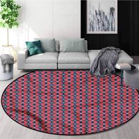 RUGSMAT Abstract Modern Machine Washable Round Bath Mat,Stylized Oval Shapes Round Lifts Basket Swivel Chair Pad Coffee Table Rug Round-47