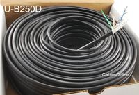 CablesOnline 250 Foot CAT5e Pure Copper Gel-Filled Watherproof Direct Burial Outdoor Bulk Cable, Black, U-B250D