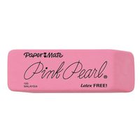 Paper Mate Pink Pearl Erasers, Large, 12 Count