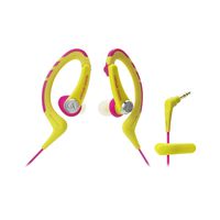 Audio-Technica ATH-SPORT1YP SonicSport In-Ear Headphones, Yellow/Pink