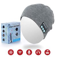 Sunnywoo Bluetooth Beanie Hat, Wireless Smart Headphone Premium Knit Cap with Speaker & Mic, Unisex Headset Musical Cap for Outdoor Sports