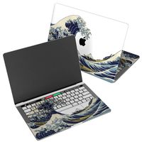 Wonder Wild Skin for MacBook Decal Vinyl Air 11 inch Apple Mac 13 Retina 12 Pro 15 Keyboard 2019 2018 2017 2016 2015 Protective Sticker Laptop Sea Great Wave Kanagawa Katsushiki Hokusai Oil Drawing