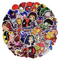 Waterproof Vinyl Stickers for Laptop Water Bottles Hydro Flask Motorcycle Bicycle Skateboard Luggage Car Bumper Guitar Decals (100 Pcs Super Hero Style Stickers)