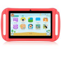 Xgody T702 7 Inch Android Kids Tablet PC for Kids Quad Core Android 8.1 1GB RAM 16GB ROM Touch Screen with WiFi Pre-Loaded 3D Game Dual Camera Red