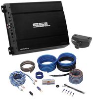 SSL Sound Storm FR4000.1 4000 Watt Mono Car Amplifier Class D+Amp Kit+Bass Knob
