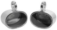 Pair Rockville 6x9 Polished Silver Aluminum Wakeboard Tower Speaker Enclosures