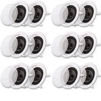 Acoustic Audio CS-IC63-6PR 300 Watt 6.5" 3-Way Home Theater In-Wall/Ceiling Speakers (6-Pair)