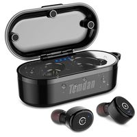 Wireless Waterproof Bluetooth Earbuds, Temdan Sport Mini Wireless Headphones with Wireless Charging Box 15H Play Time Sports Waterproof Wireless Earbuds for iPhone/iTouch and More(2018 Release)