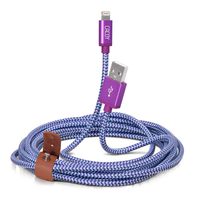 [Apple MFi Certified] Cacoy Lightning To USB Braided Cable With Aluminum Housing 10 Feet/3 Meters Long Purple/Blue Compatible For iPhone XS Max XR X 8 8 Plus 7 7 Plus 6s Plus 5s iPad Pro Air Mini iPod