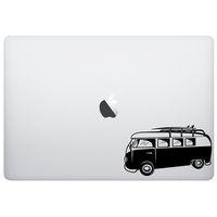 Laptop MacBook Decal - Vintage Van vw - Matte Black Skins Stickers