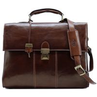 Floto Laptop Messenger Bag Briefcase Venezia in Full Grain Leather