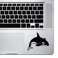 StickAny Palm Series Killer Whale Sticker for MacBook Pro, Chromebook, and Laptops (Black)