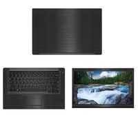 decalrus - Protective Decal for Dell Latitude 7490 (14" Screen) Laptop Black Texture Brushed Aluminum Skin case Cover wrap BAdellLatitude7490Back