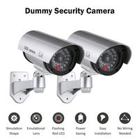 SANNCE Bullet Dummy Fake Surveillance Security CCTV Dome Bullet Camera Indoor Outdoor with one LED Light(Pack of 2)
